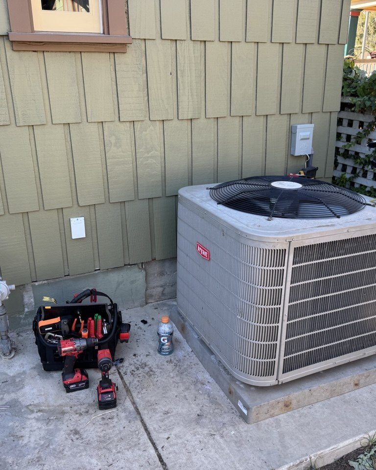 Central AC replacement in progress